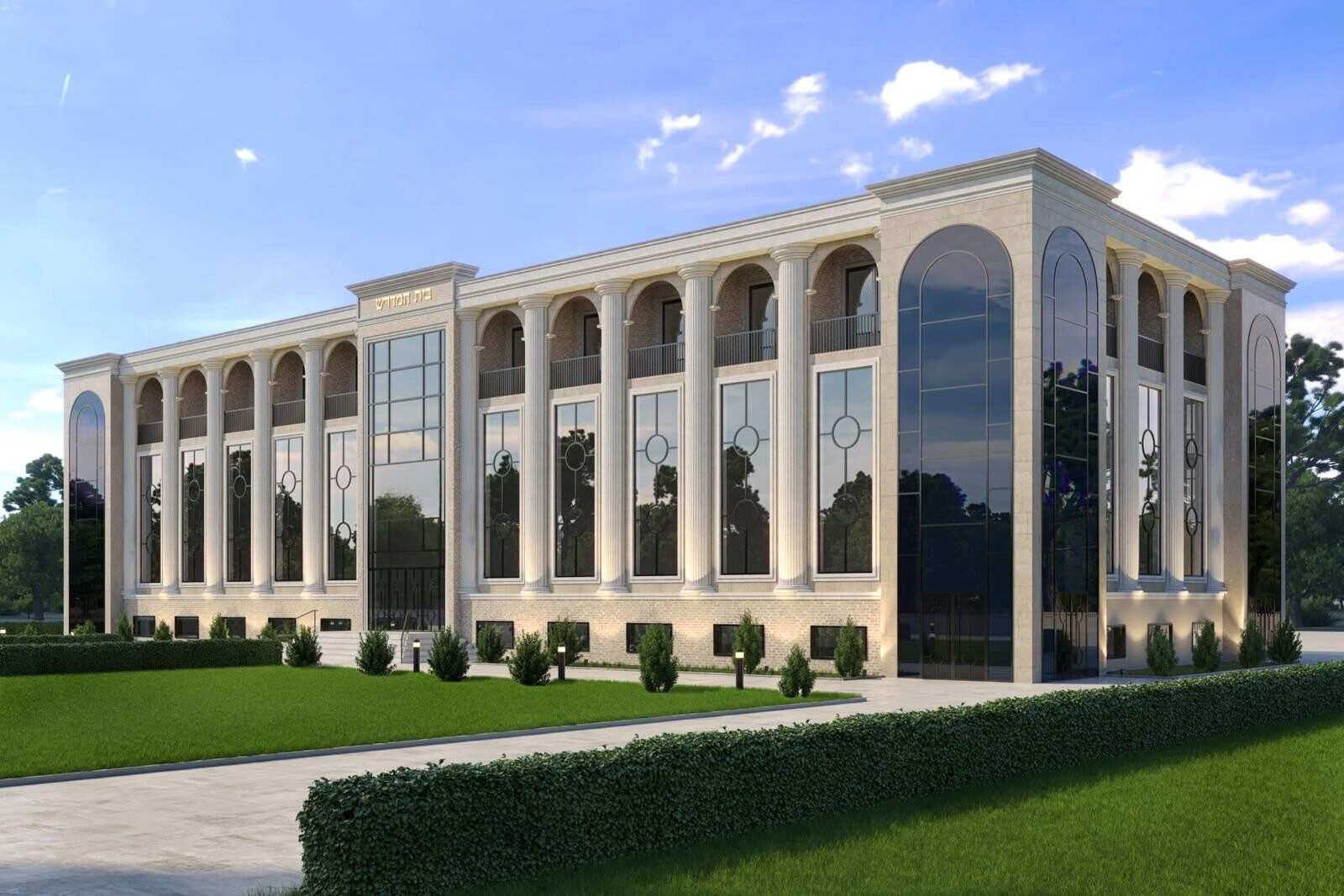 Suburban residence under construction with stone and stucco facade